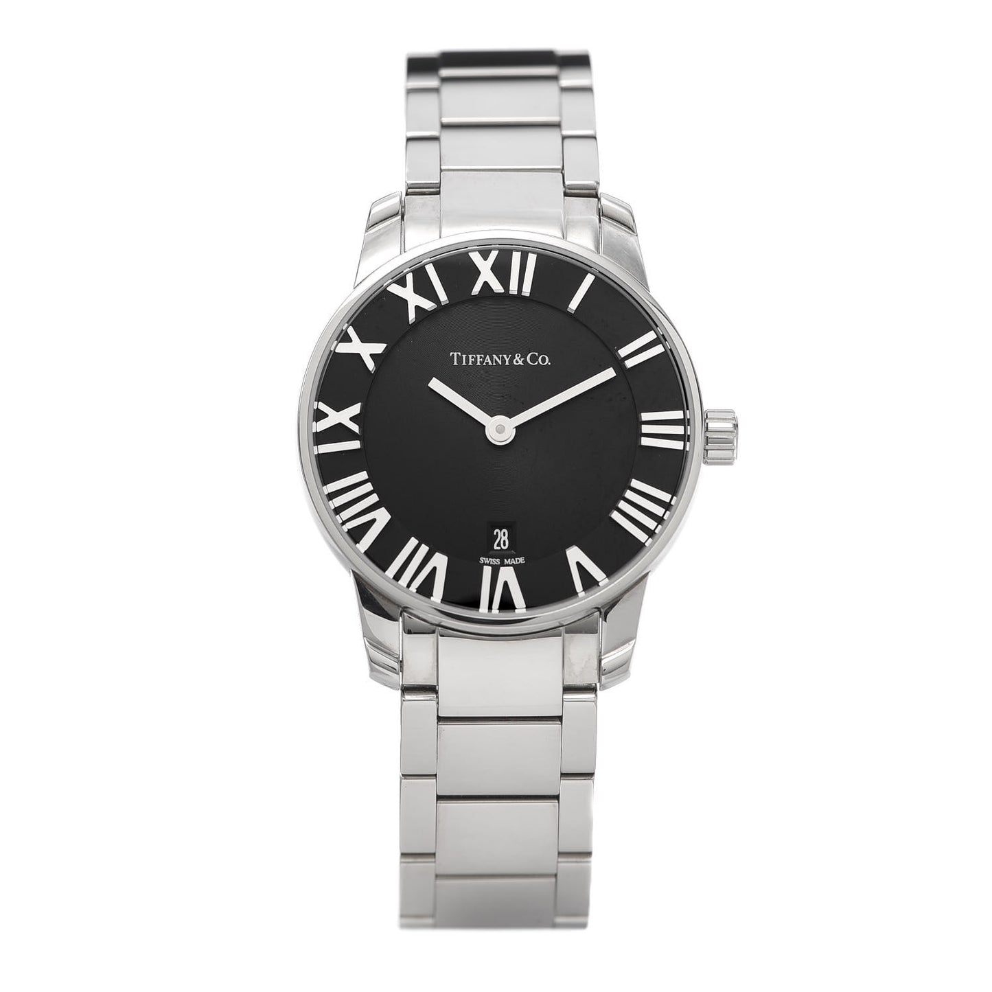 Stainless Steel 29mm Atlas 2-Hand Quartz Watch Black