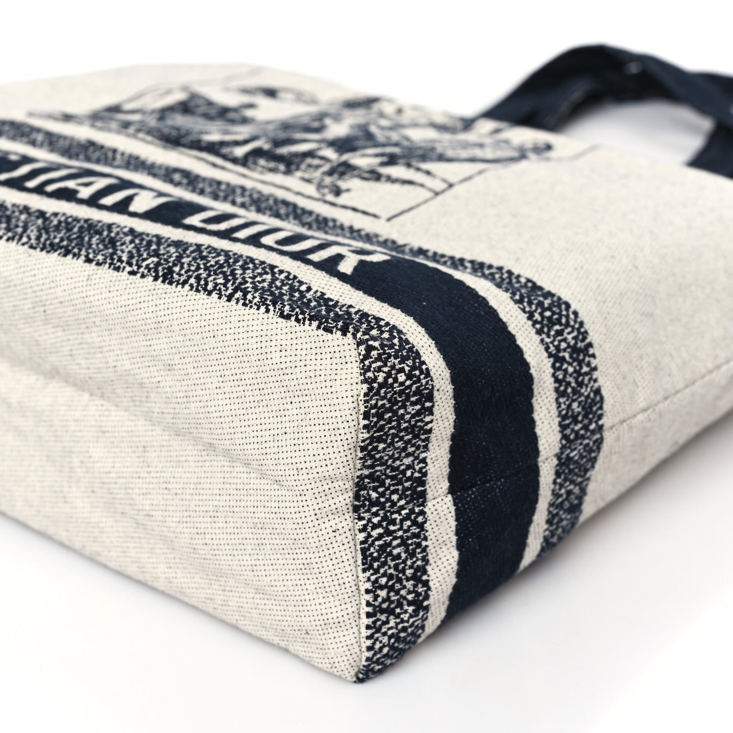 Canvas Print Cruise Tote Ivory Black
