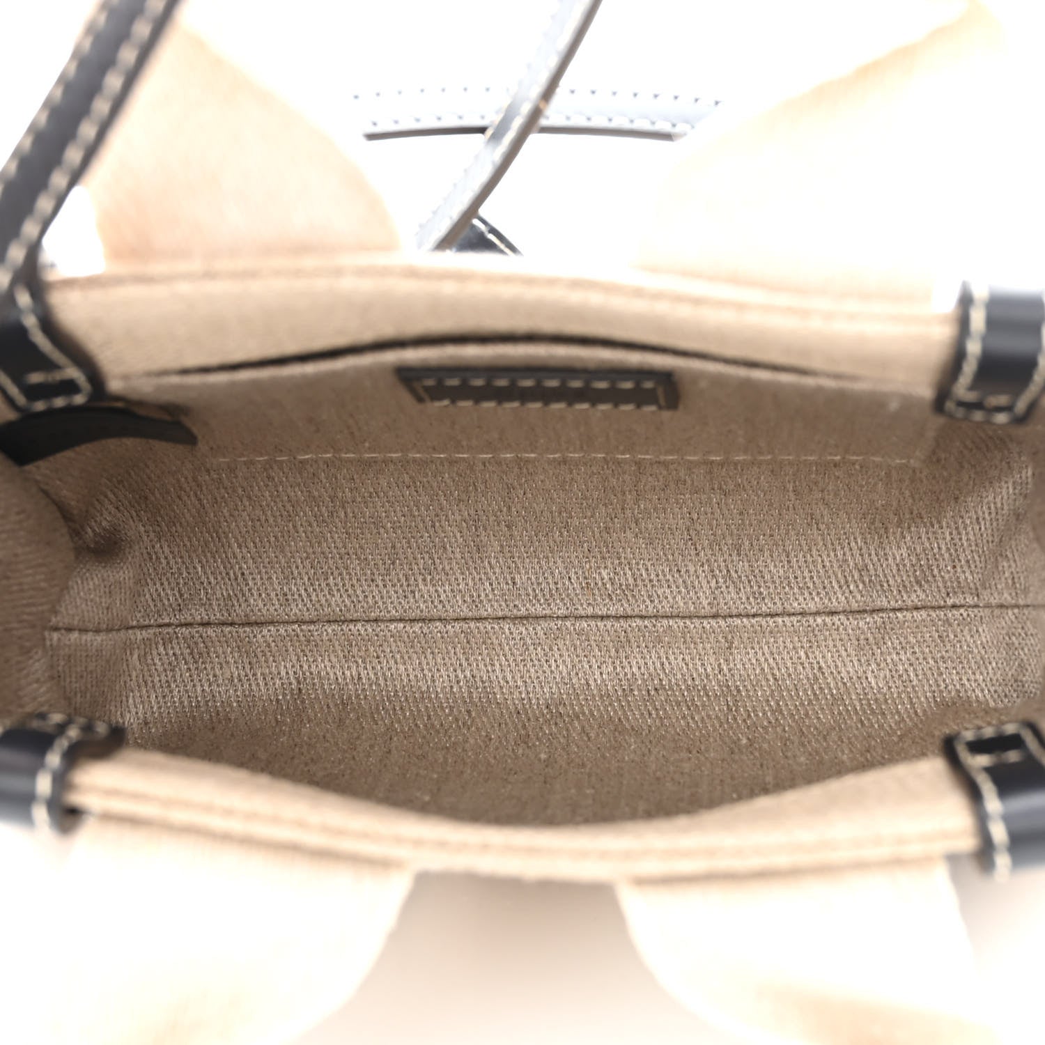 Chloe Cotton Calfskin Mini Woody Ribbon Tote White Blue 5 of 10