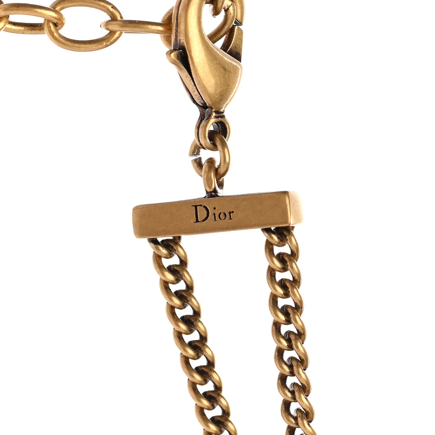 Christian Dior Metal J'Adior Choker Necklace Aged Gold 6 of 7