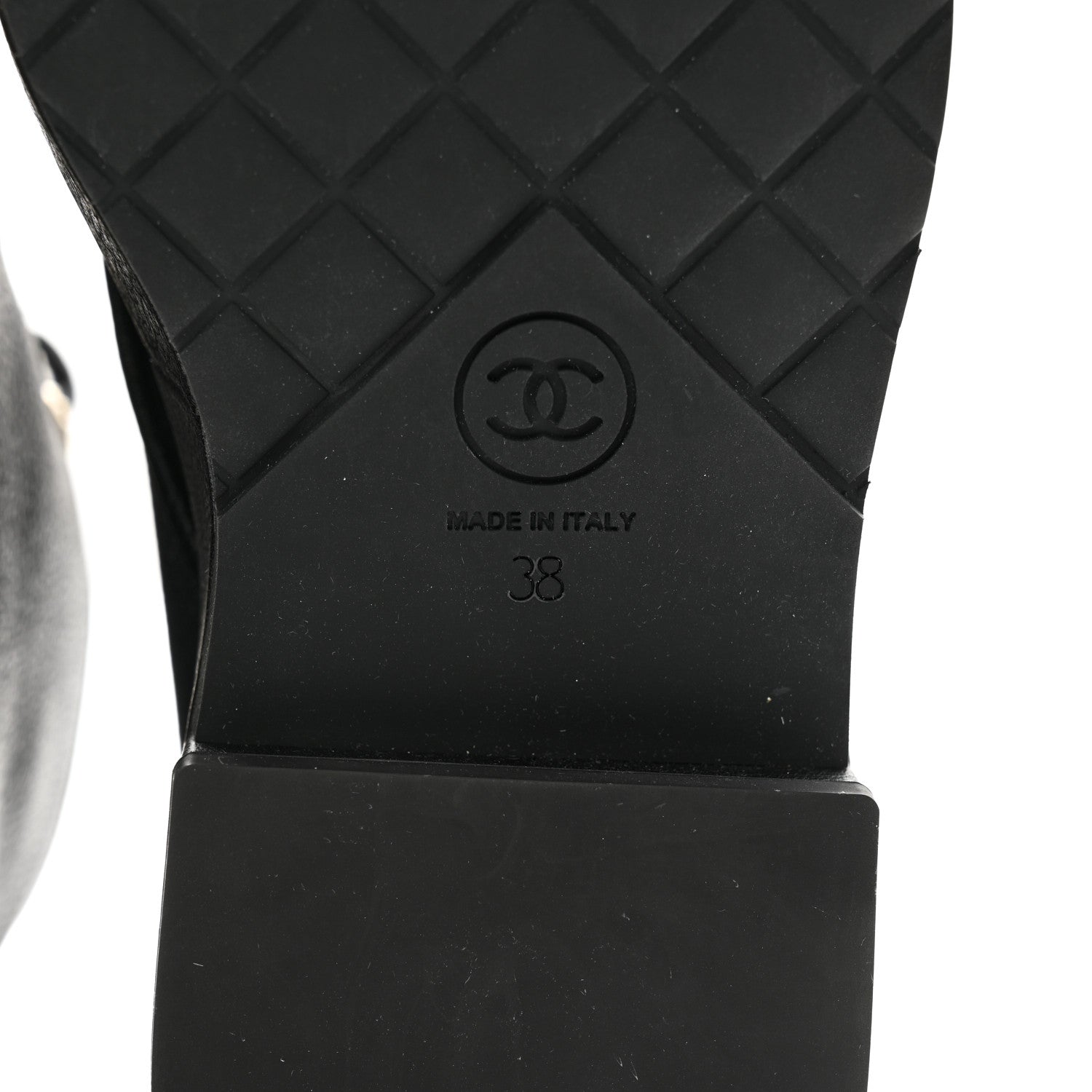 Chanel Buffalo Pearl Lace Up CC Combat Short Boots 38 Black 7 of 10