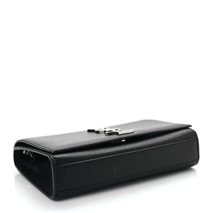 Saint Laurent Grain De Poudre Small Monogram Kate Satchel Black 4 of 10