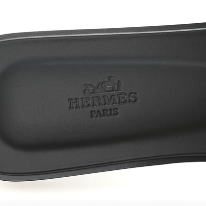 Hermes Box Calfskin Oran Sandals 41 Black 8 of 10