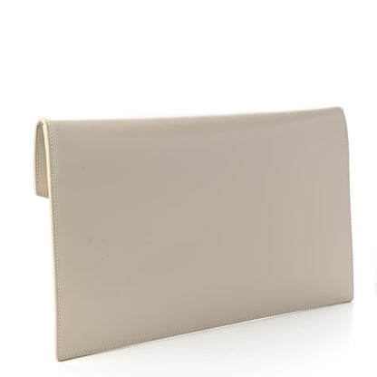 Saint Laurent Smooth Shiny Calfskin Uptown Pouch Crema Soft 3 of 11