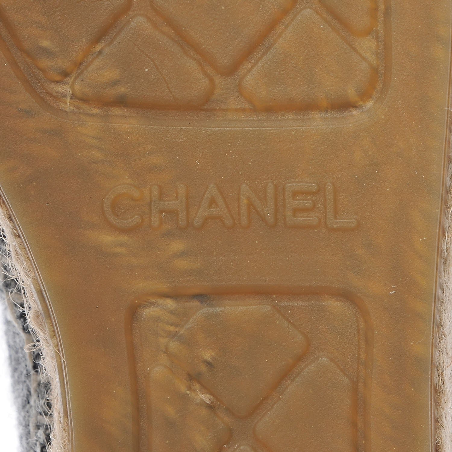 Chanel Tweed Velvet CC Espadrilles 38 Grey Black 7 of 11