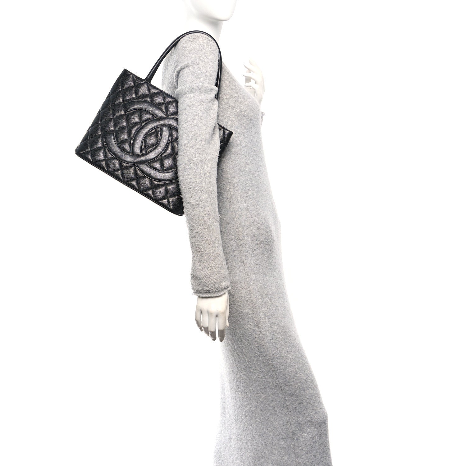 Chanel Caviar Quilted Medallion Tote Black 2 of 10