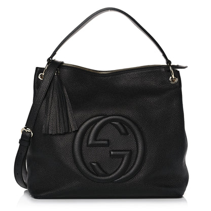 Gucci Pebbled Calfskin Large Soho Hobo Black 1 of 11