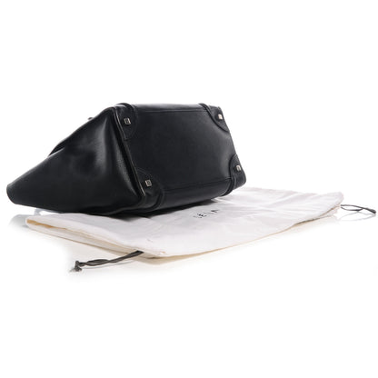 Celine Drummed Calfskin Mini Luggage Black 4 of 9