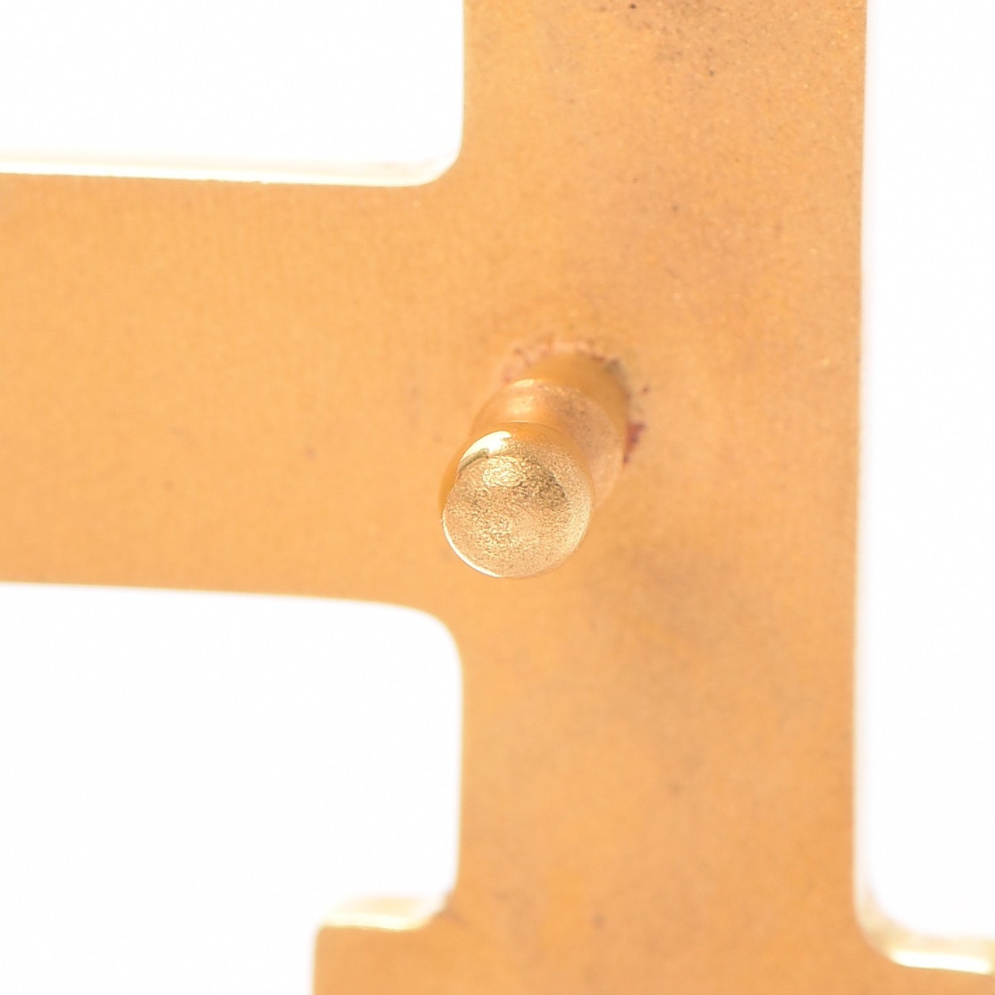 Polished 32mm H Belt Buckle Gold