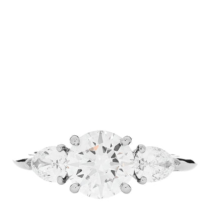 Tiffany Platinum Diamond 1.91ctw Three Stone Engagement Ring 52 6 1 of 7