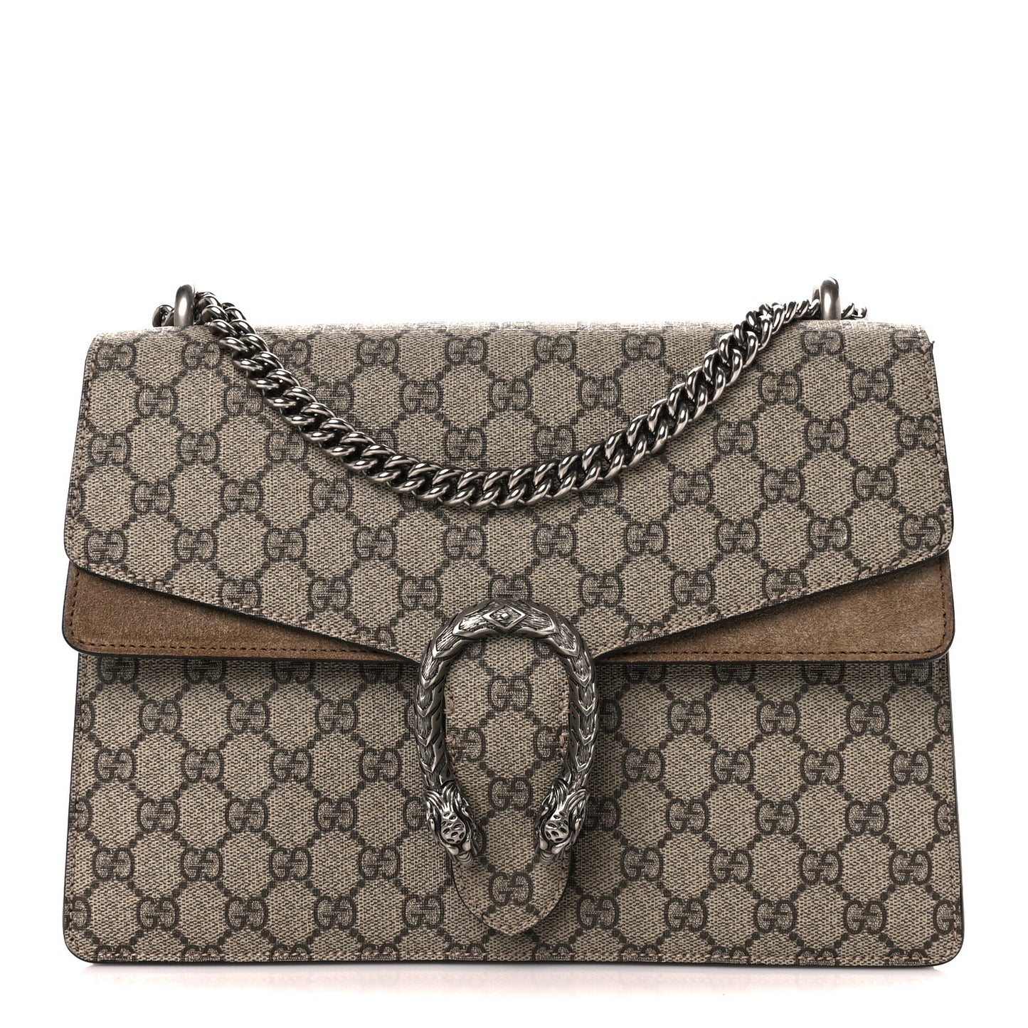 GG Supreme Monogram Medium Dionysus Shoulder Bag Taupe