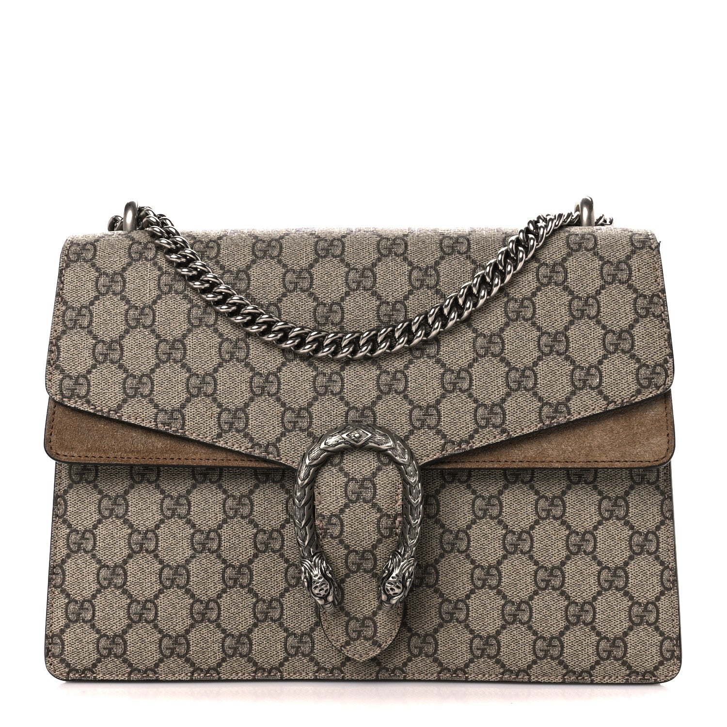 Gucci GG Supreme Monogram Medium Dionysus Shoulder Bag Taupe 1 of 13