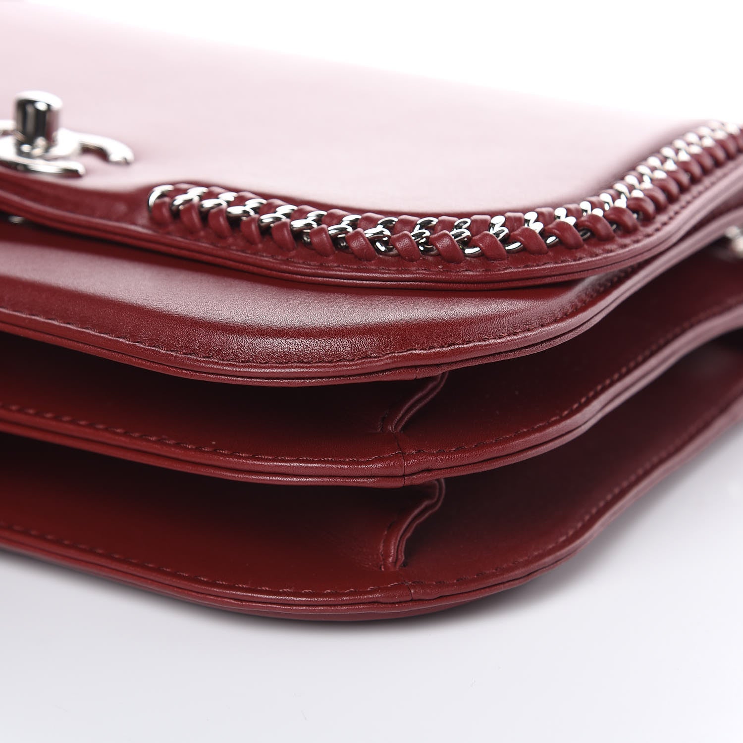 Chanel Calfskin Braided Medium Chic Flap Burgundy 9 of 13