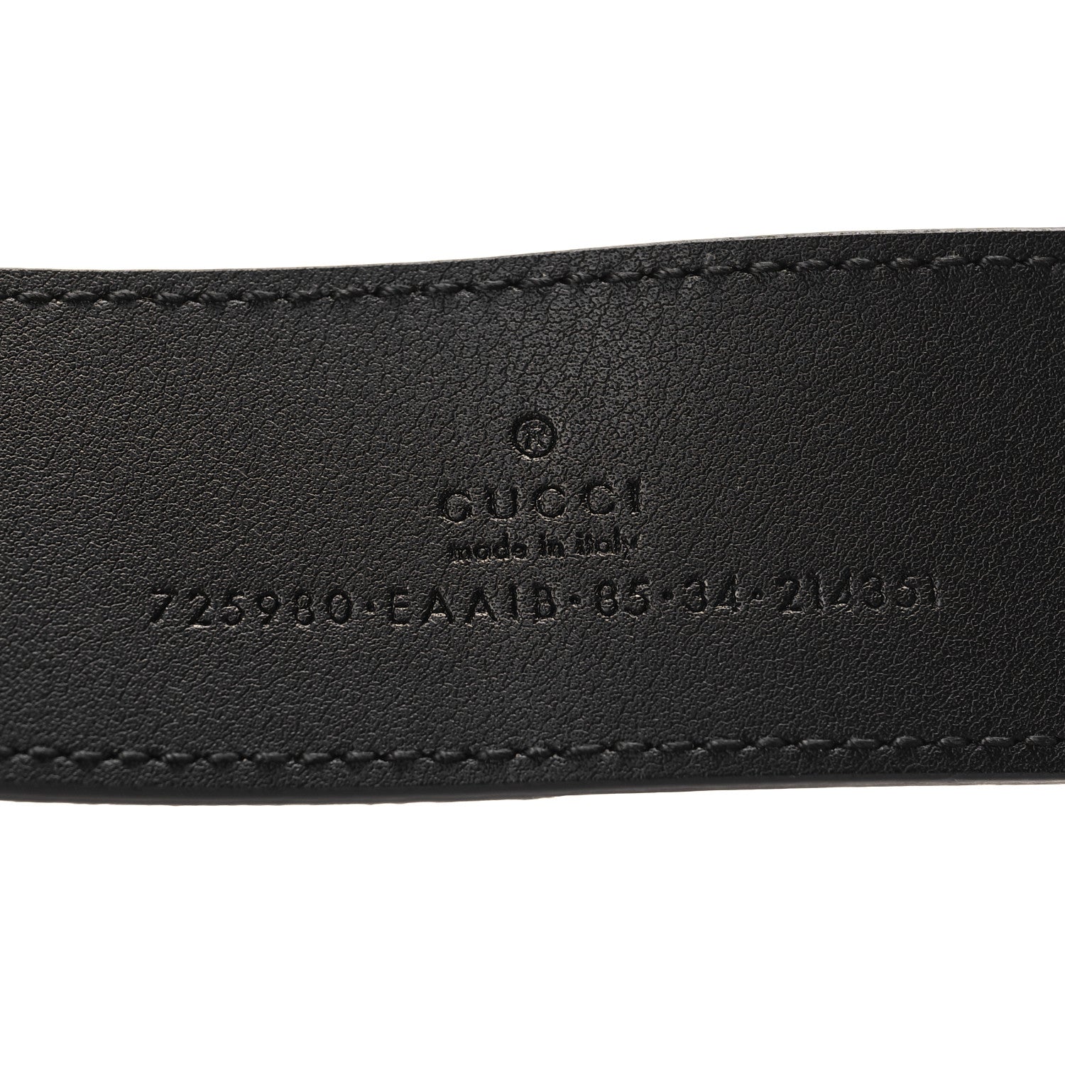 Gucci Ciny Calfskin Lux Snakeskin Torchon 35mm Belt 85 34 Black 5 of 6