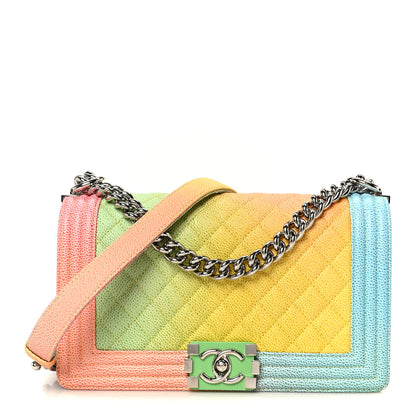 Chanel Caviar Quilted Medium Cuba Rainbow Boy Flap Multicolor 1 of 10