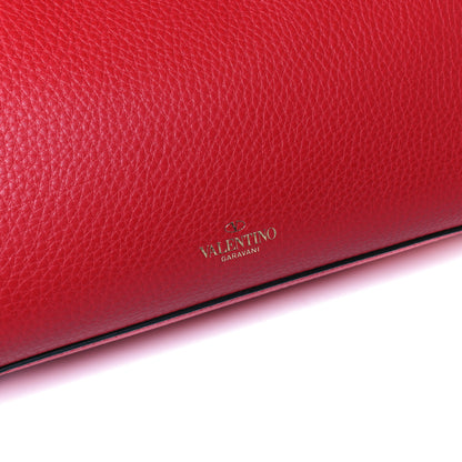 Valentino Garavani Grained Calfskin Small Rockstud Shoulder Tote Rouge Pur 13 of 16