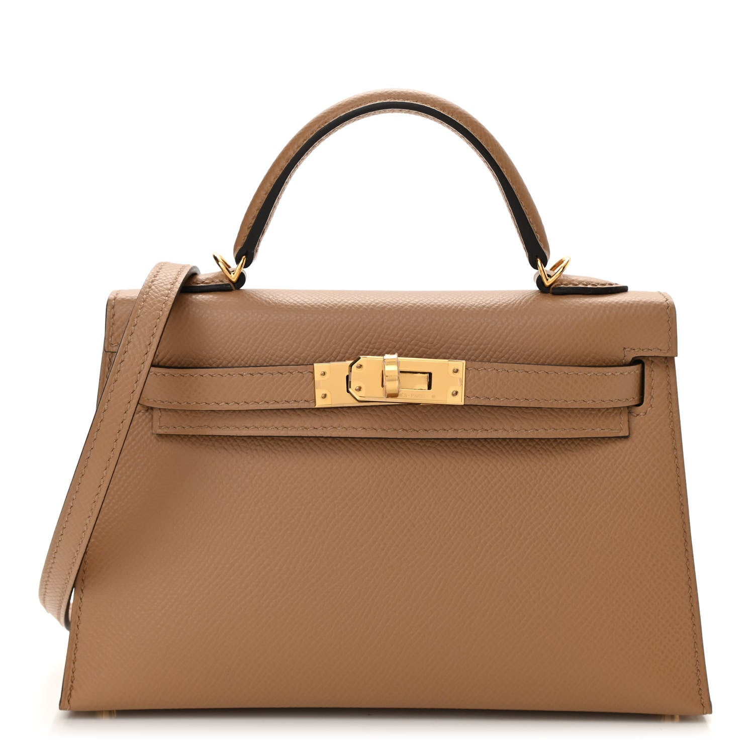 product image of HERMES Epsom Mini Kelly Sellier 20 Chai FASHIONPHILE