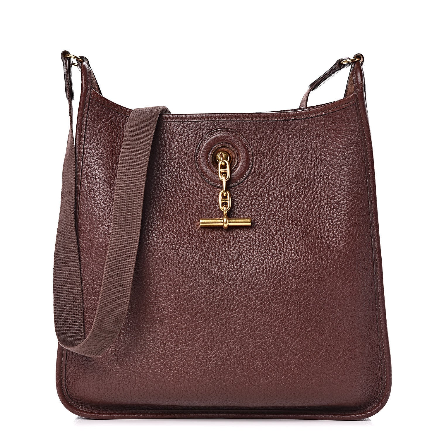 Hermes Taurillon Clemence Vespa PM Havane 1 of 13