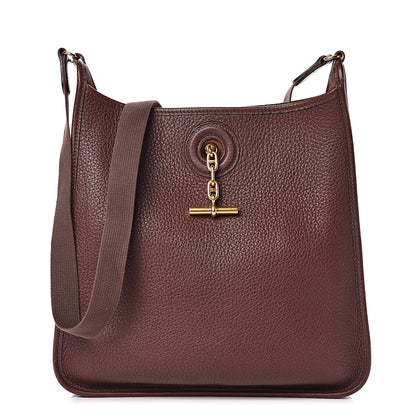 Hermes Taurillon Clemence Vespa PM Havane 1 of 13