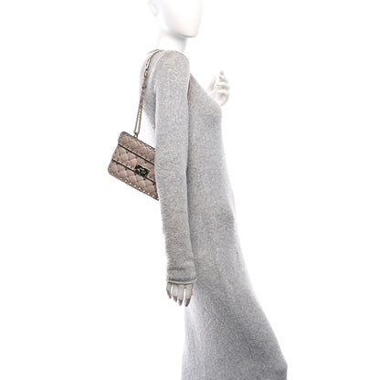 Valentino Garavani Lambskin Small Rockstud Spike Shoulder Bag Poudre 2 of 10