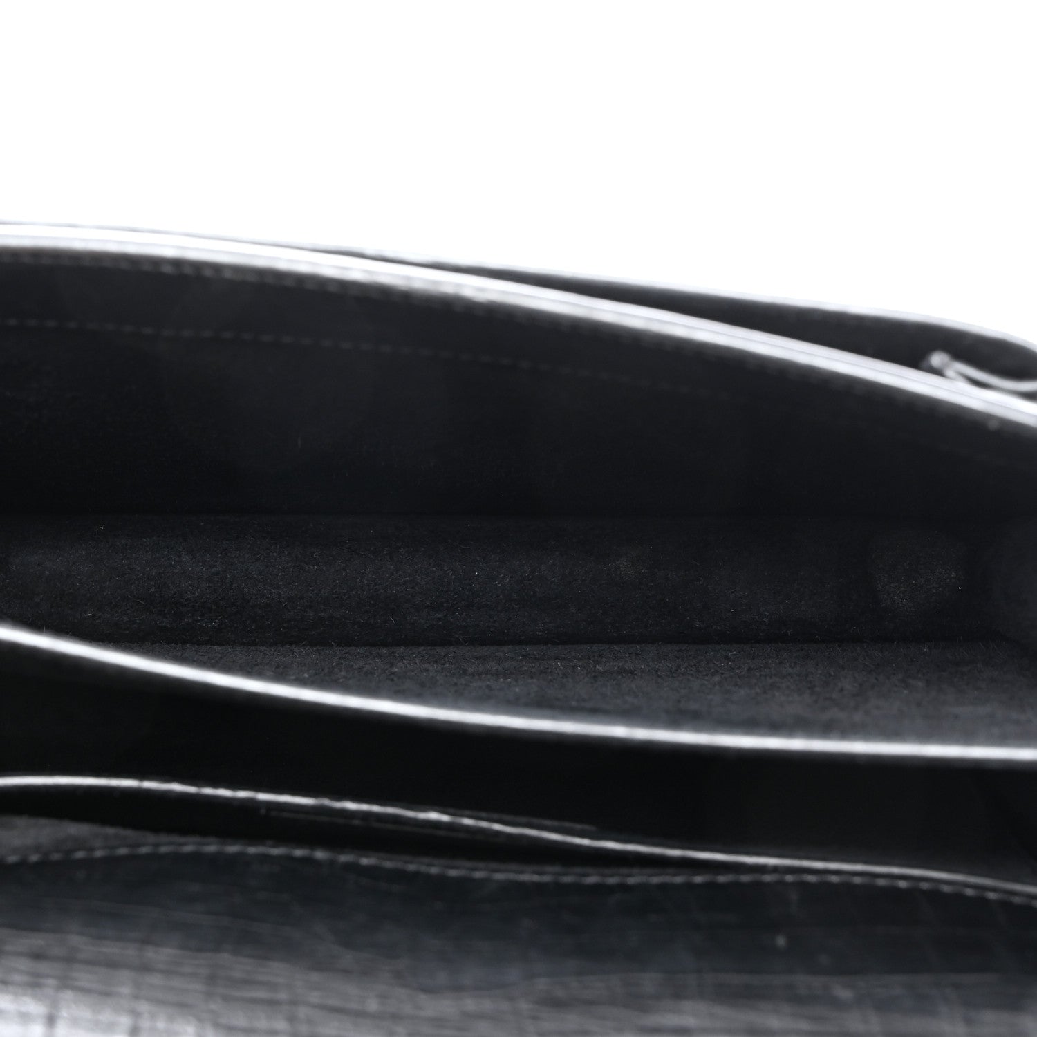 Saint Laurent Calfskin Crocodile Embossed Medium Monogram Sunset Black 5 of 14