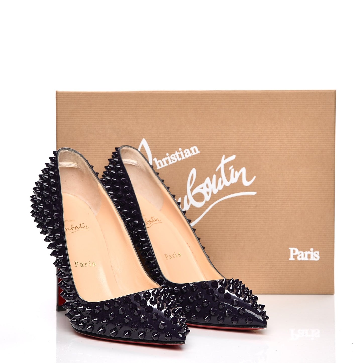 Patent Pigalle Spikes 100 Pumps 37.5 Iris