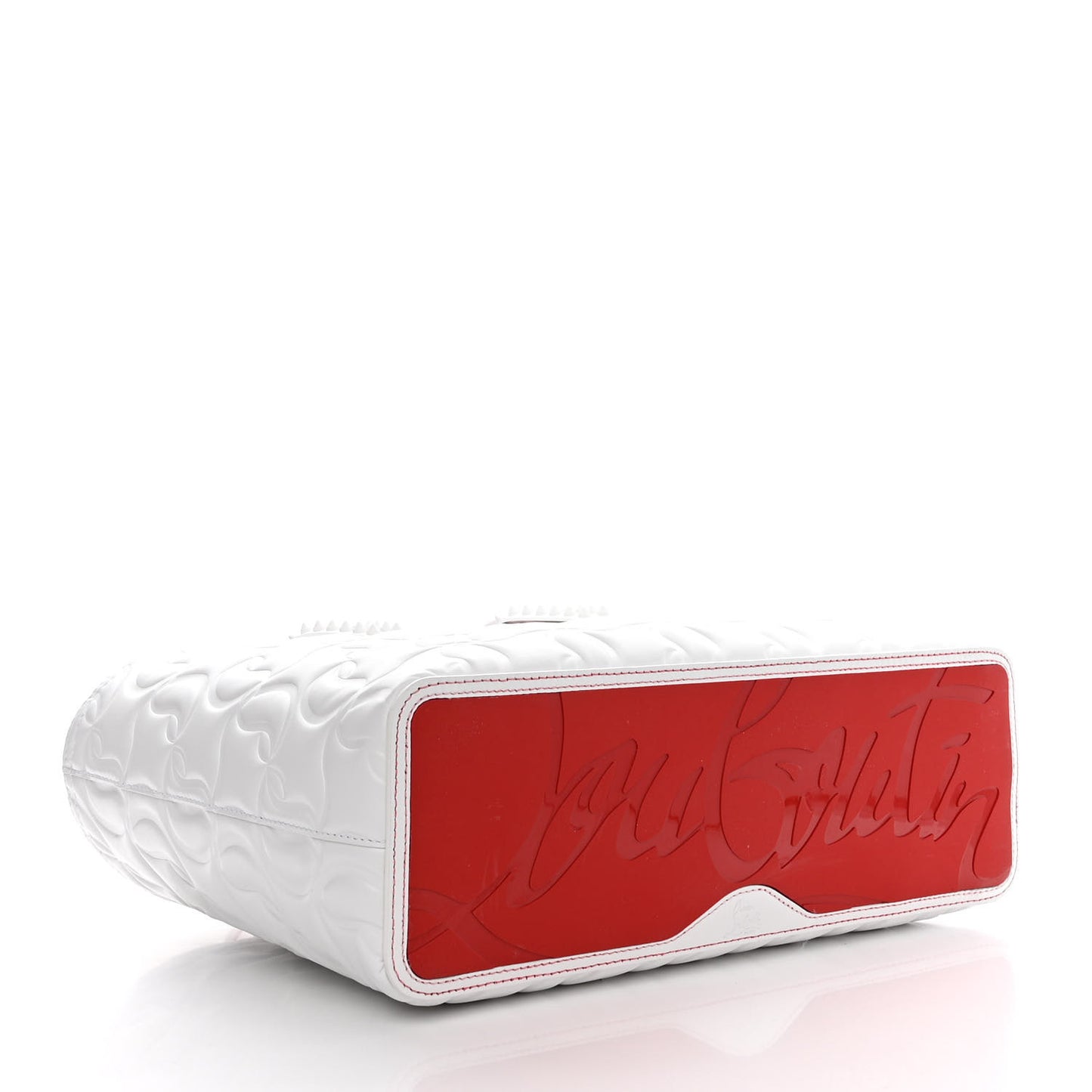 Nappa Embossed Small East West Cabata Tote White