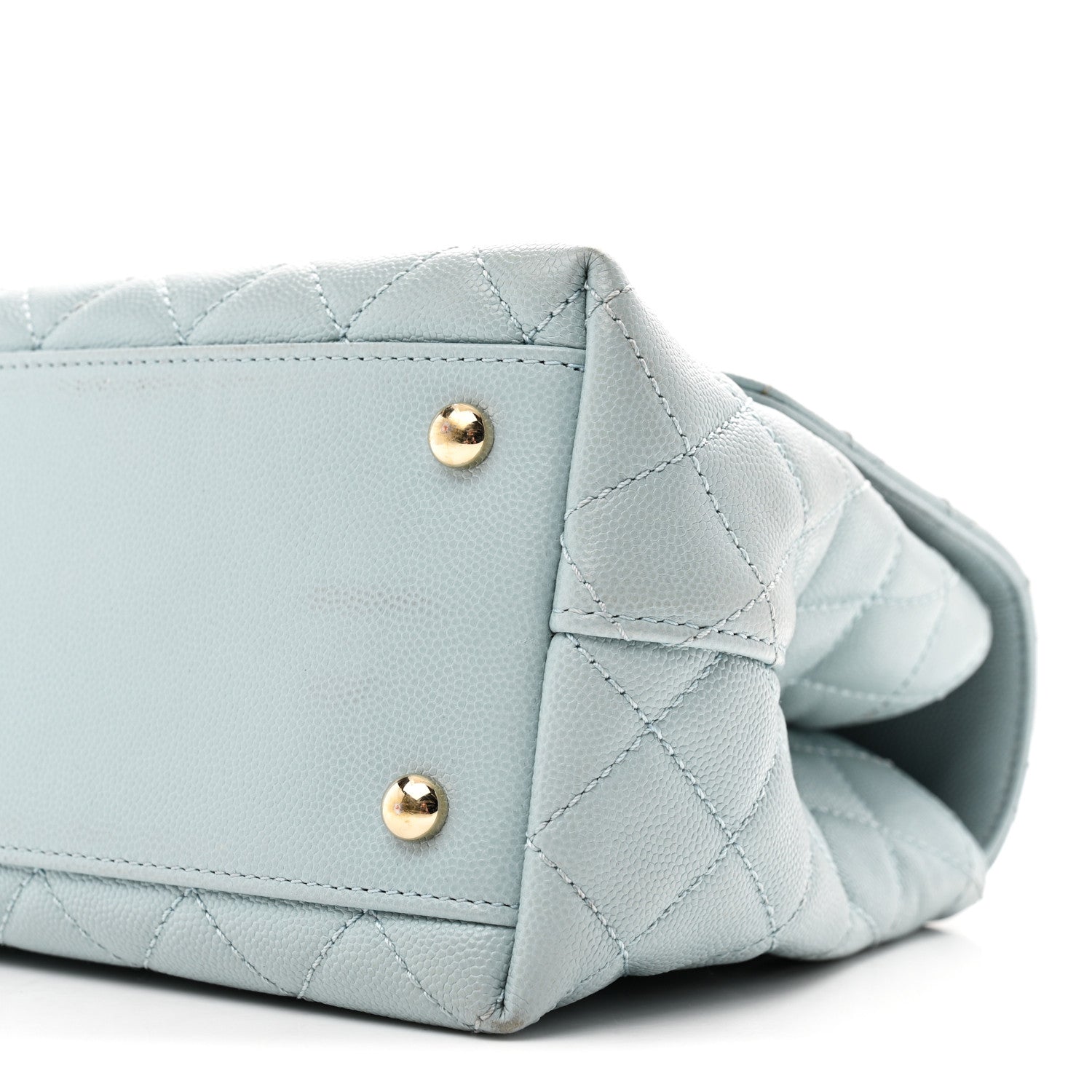 Chanel Caviar Quilted Small Coco Handle Flap Light Blue 9 of 9