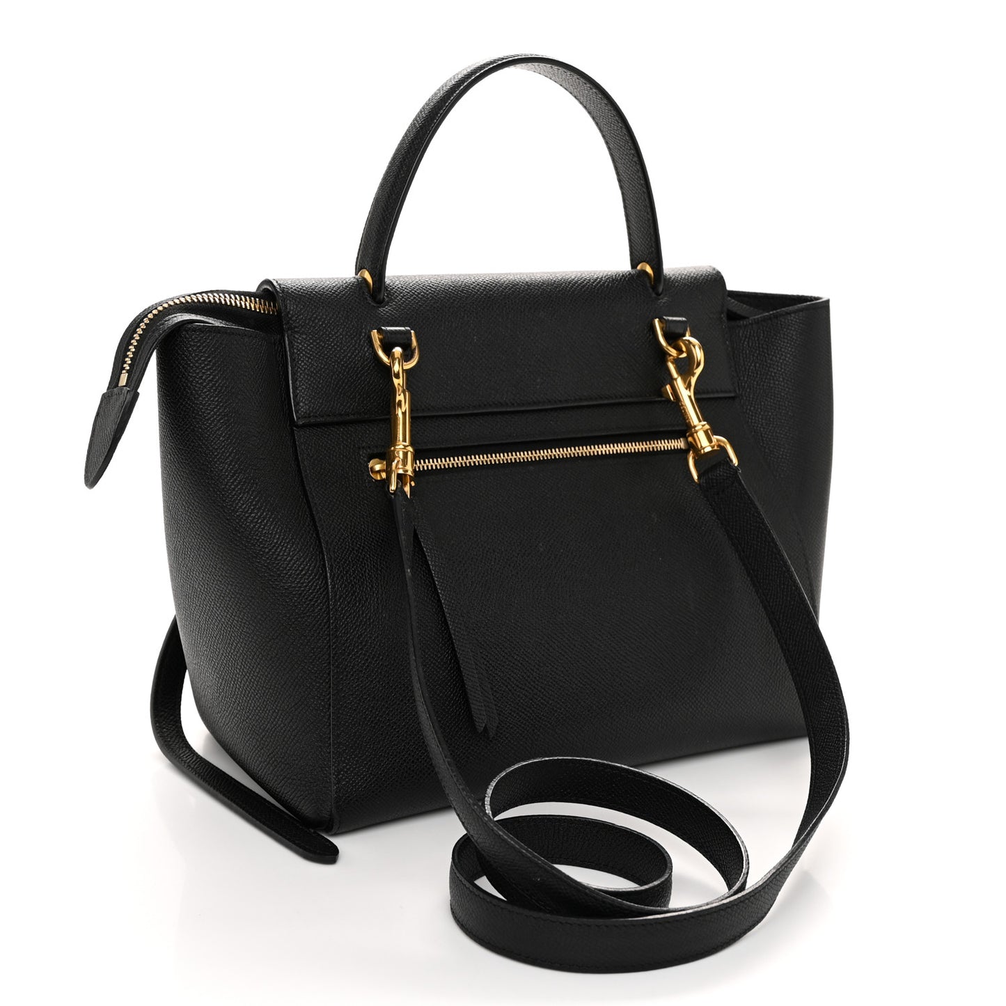 Grained Calfskin Micro Belt Bag Black