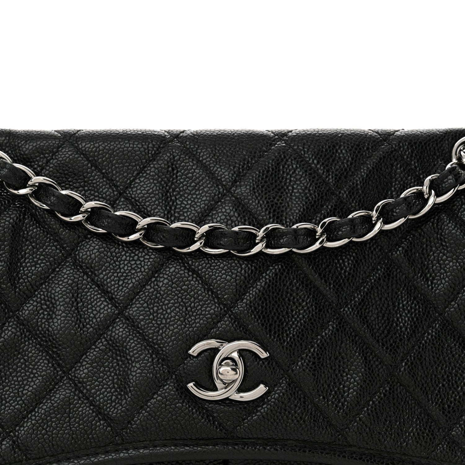 Chanel Grained Calfskin Medium Natural Beauty Flap Black 8 of 13