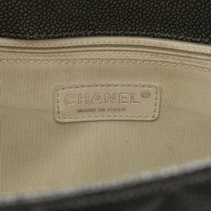 Chanel Metallic Caviar Quilted Grand Shopping Tote GST Dark Silver 9 of 14