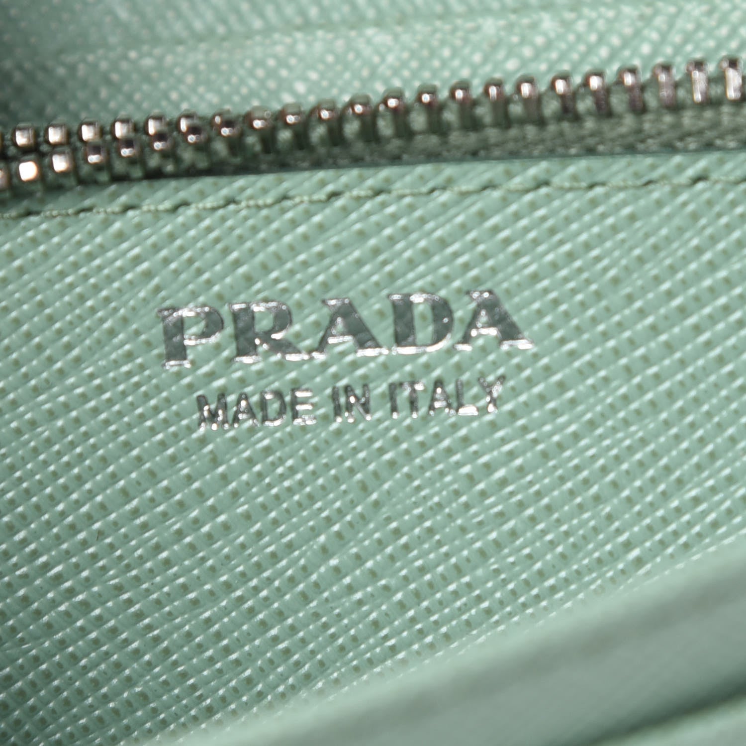 Prada Saffiano Metal Continental Flap Wallet Acquamarina 7 of 16
