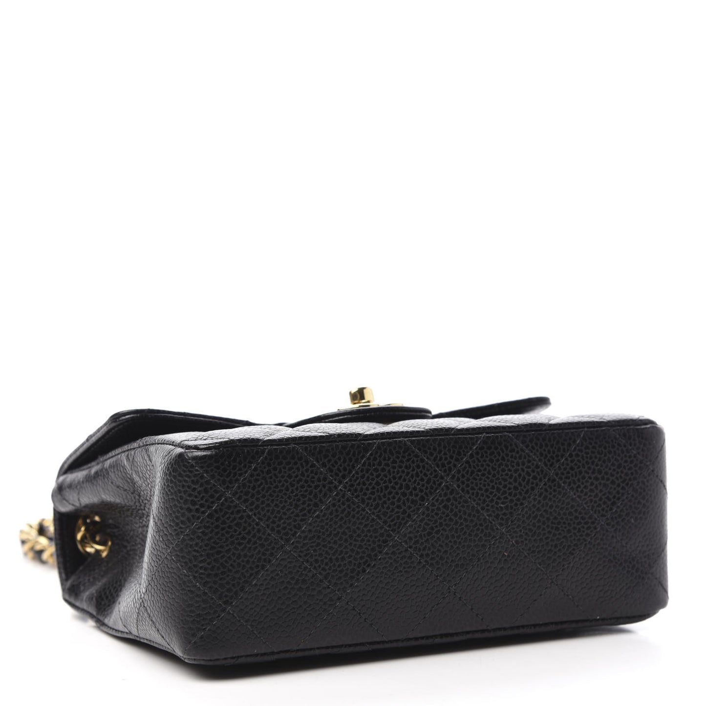 Caviar Quilted Mini Square Flap Black