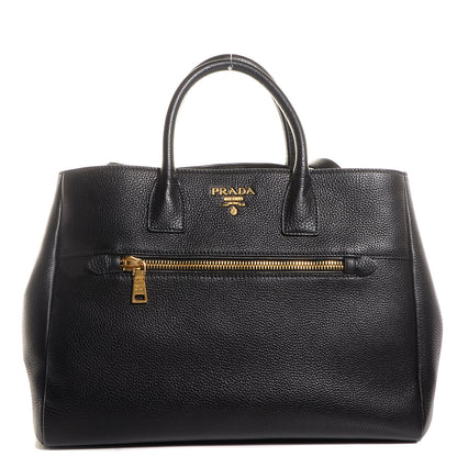 Prada Vitello Daino Tote Nero Black 1 of 12