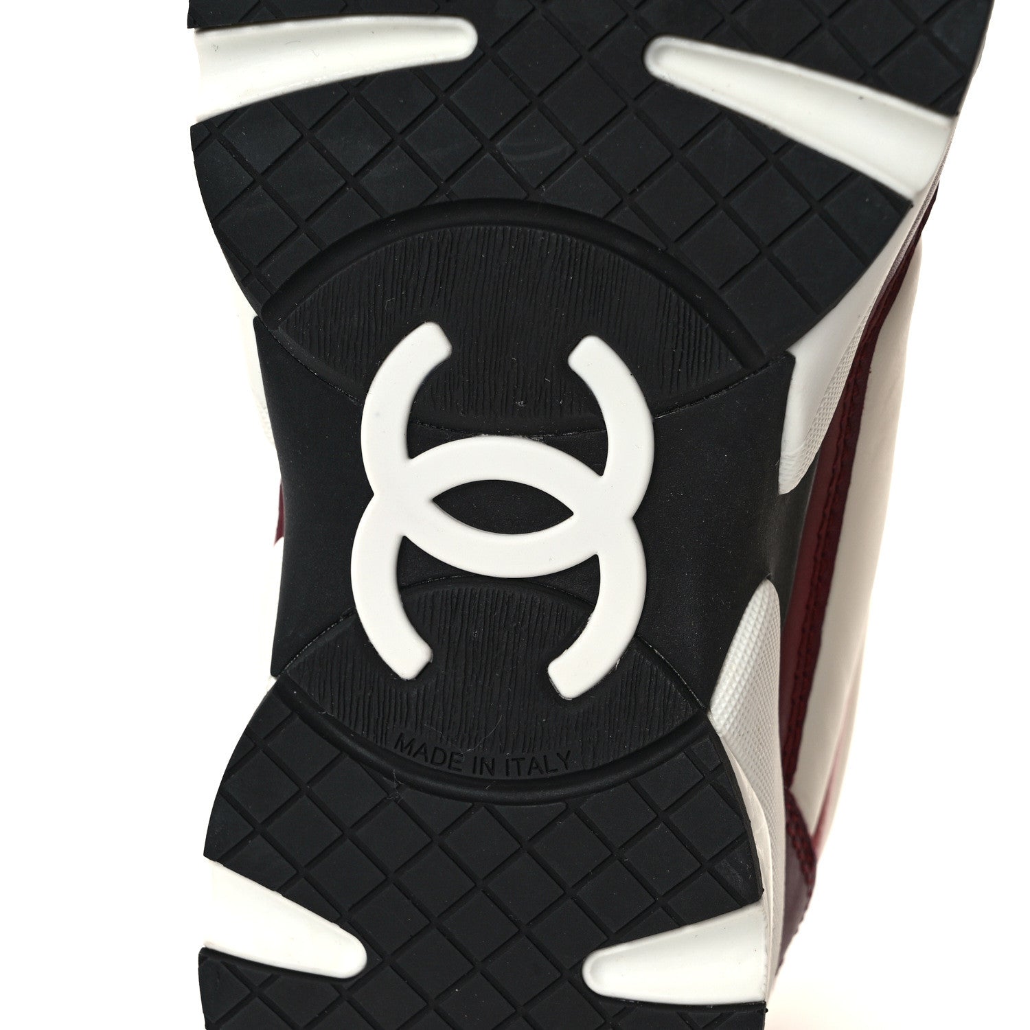 Chanel Calfskin CC Sneakers 36.5 Light Burgundy White Pink 6 of 9