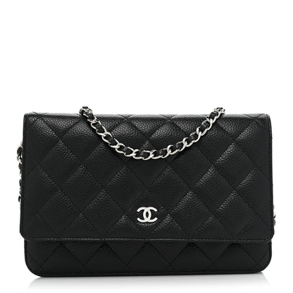 Chanel Caviar Quilted Wallet On Chain WOC Black 1 of 10