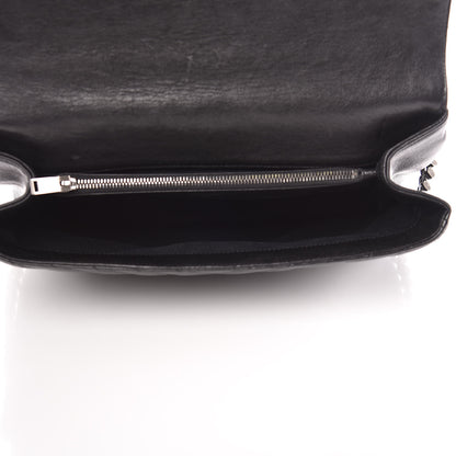 Saint Laurent Sheepskin Matelasse Chevron Monogram Large College Satchel Black 5 of 11