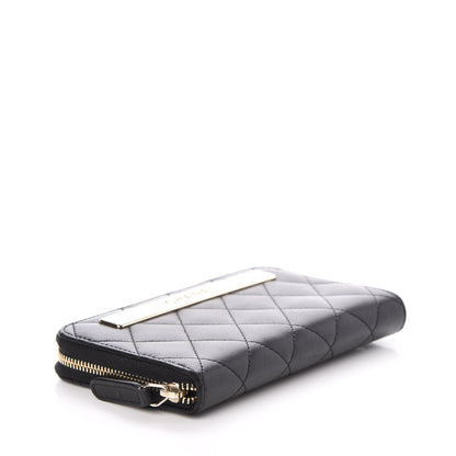 Chanel Lambskin Quilted Small Trendy CC Zip Around Wallet Black 4 of 9