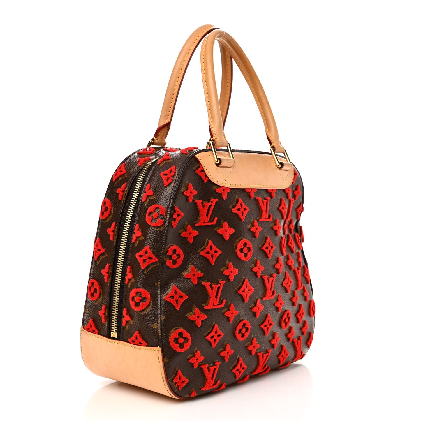 Monogram Tuffetage Deauville Cube Red
