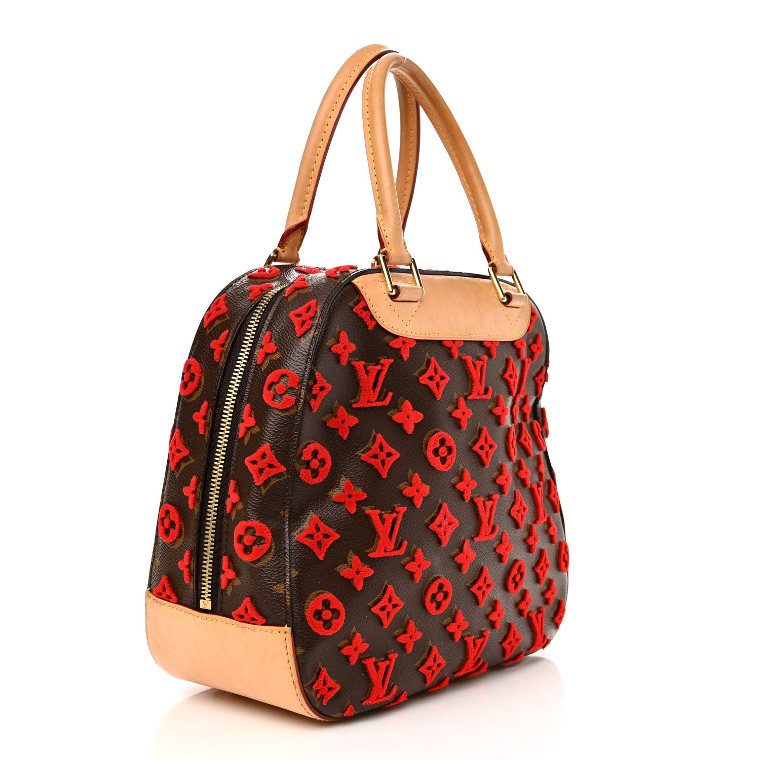 Louis Vuitton Monogram Tuffetage Deauville Cube Red 3 of 14
