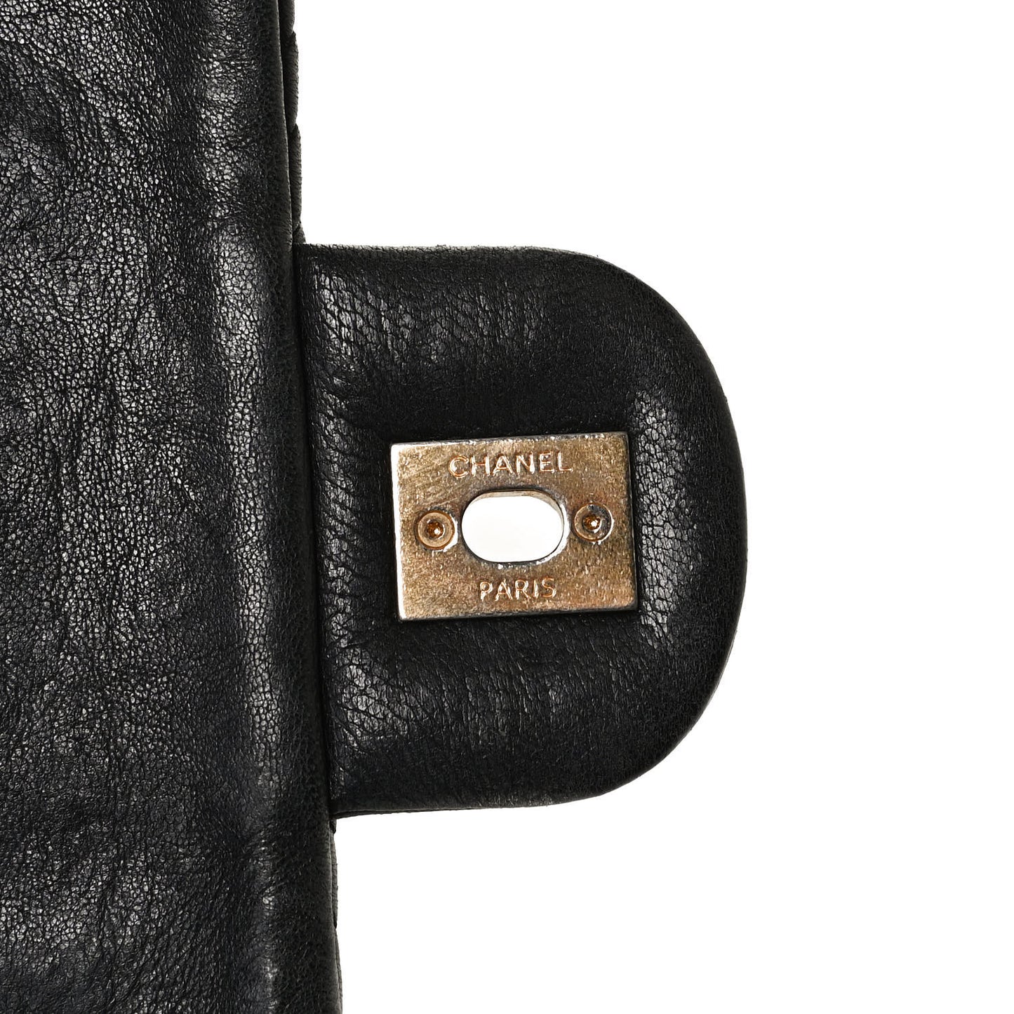 Calfskin Surpique Chevron Small Flap Black