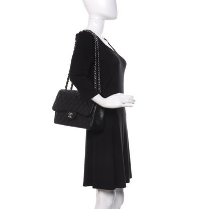 Chanel Caviar Quilted Jumbo Double Flap Black 2 of 12