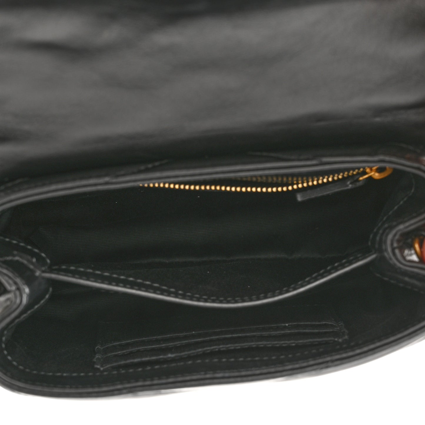 Calfskin Y Quilted Monogram Toy Loulou Crossbody Bag Black