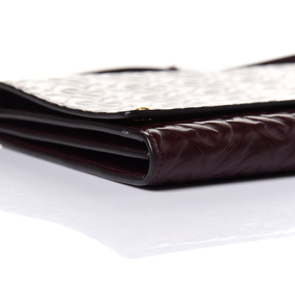 Burberry Calfskin Embossed Monogram Large Crossbody Oxblood 5 of 12