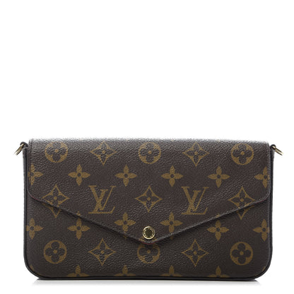 Louis Vuitton Monogram Pochette Felicie Chain Wallet Fuchsia 1 of 9