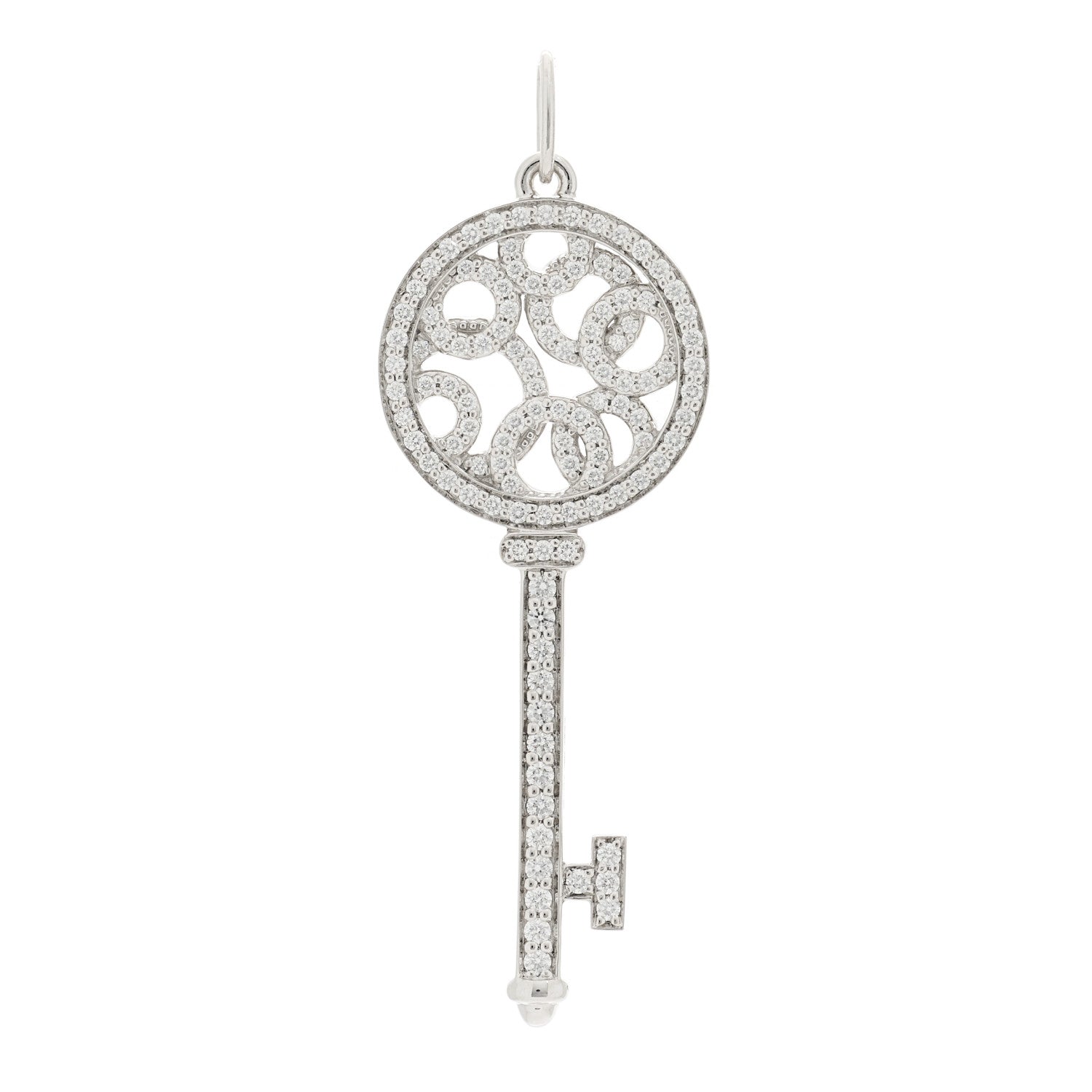 Tiffany Platinum Diamond Small Bubbles Key Pendant 1 of 4