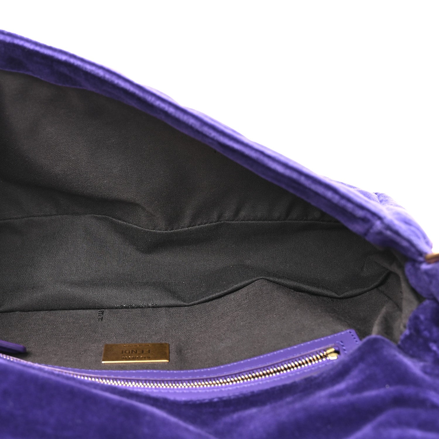 Fendi Velvet FF Embossed Baguette Viola Plus 5 of 10