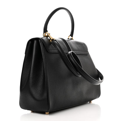 Celine Grained Calfskin Classique 16 Top Handle Bag Black 3 of 13