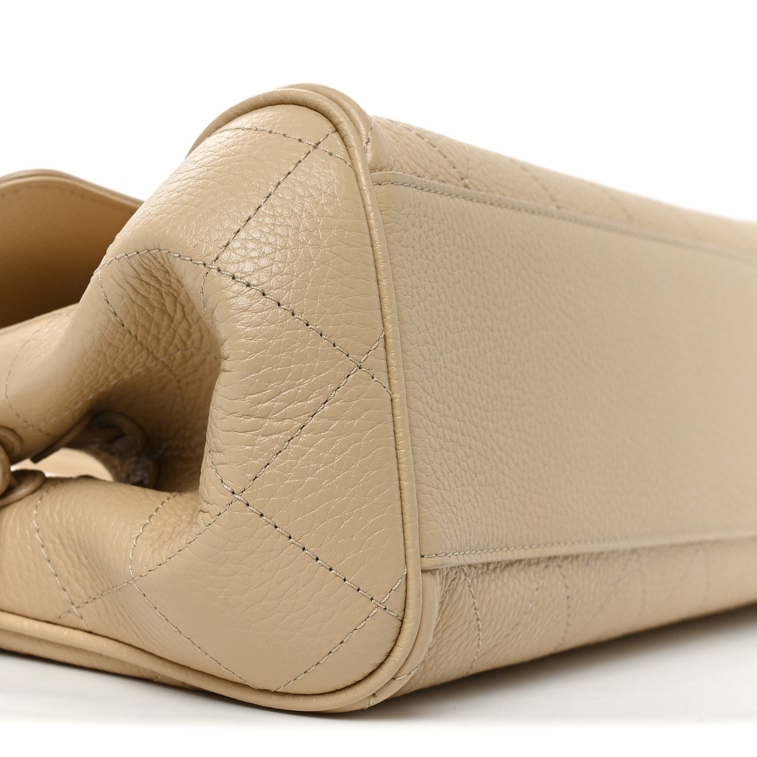 Chanel Grained Calfskin Stitched Urban Essentials Small Shopping Bag Beige 9 of 10