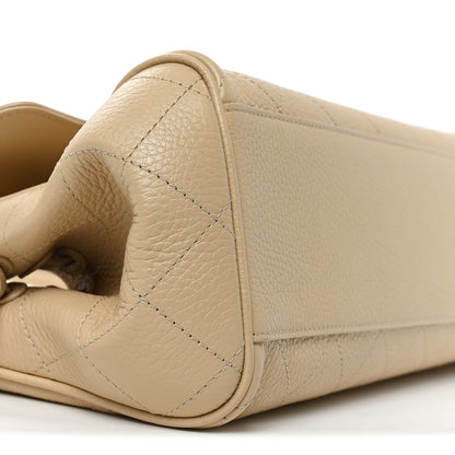 Chanel Grained Calfskin Stitched Urban Essentials Small Shopping Bag Beige 9 of 10